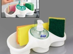 Dispenser detergent vase cu suport pentru burete